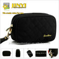 2014 most popular black twill fabric cosmetic bag quilted fabric cosmetic bag